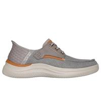 Skechers Slip-ins Uomo RF: Hasting - Niko Moc Toe Bungee Lace Slip-on ScarpeScarpa da Barca, Grigio, 9.5 UK X-Wide