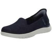 Skechers Slip on, Mocassino Donna, Blu Navy/Bianco, 38 EU