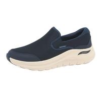 Skechers Arch Fit 2.0 Vallo, Senza Lacci Uomo, Pelle a Rete Blu Navy, 45 EU