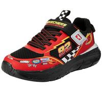 Skechers, Sneaker Bambini e Ragazzi, Nero Sintetico Tessile Rosso Trim, 7 UK
