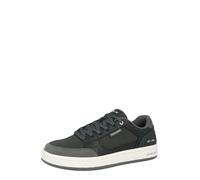 Skechers Uomo League Imperion Basket, Pelle Nero Maglia Grigio PU, 44 EU
