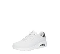 Skechers Donna Uno - Shimmer Away Sneaker in Bianco/Argento, Taglia 35