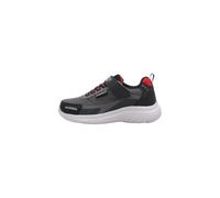 Skechers Bounder 2.0 Aqua Pace, Scarpe da Ginnastica, Black & Charcoal Synthetic/Textile/Red Trim, 28.5 EU