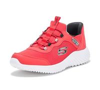 Skechers Sneaker Bounder-Brisk-Burst da ragazzo, Rosso/nero, 2.5 Little Kid