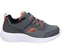 Skechers Sneaker Bounder Techrox Bambino, Grigio Sintetico Grigio Tessile Nero Orang, 4 UK Child