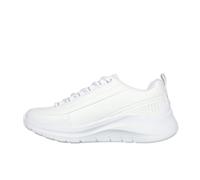 Skechers Sneaker da Donna Arch Fit 2.0 Star Bound, Pelle Bianca con Finiture argentate, 37 EU