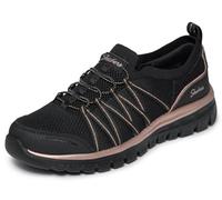 Skechers Sneaker da Donna Graceful Purecrush, Nero Oro Rosa Maglia, 40 EU