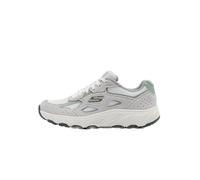 Skechers Hillcrest 2.0, Scarpe da Ginnastica Donna, off White Suede/Textile/Green Synthetic, 39.5 EU