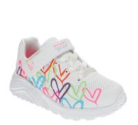 Skechers Sneaker da Ragazza Uno Lite Love Levitate, Multi Trim Neon Sintetico Bianco, 7 UK Child