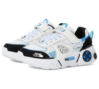Skechers Sneaker da Ragazzo GAMETRONIX 2.0, Bianco/Nero/Blu, 35 EU