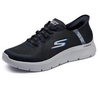 Skechers Go Walk Flex Up Hands Free Slip-ins, Scarpe da Ginnastica Uomo, Nero/Grigio, 46 EU