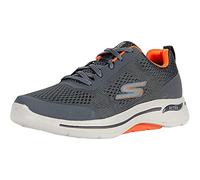 Skechers - Sneaker da Uomo Gowalk Arch Fit Idyllic, Carbone/Arancione, 11.5 X-Wide