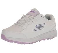 Skechers Sneaker da uomo Prime Relaxed Fit Spikeless Scarpe da golf, Bianco/Lavanda, 39.5 EU