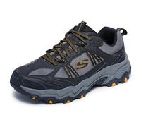 Skechers Stamina at Upper Stitch, Scarpe da Ginnastica Uomo, Nero Grigio Scuro, 44 EU Larga