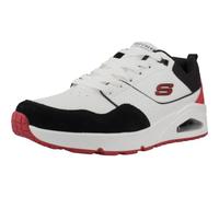 Skechers Sneaker da uomo UNO Retro One, Wbrd White Black Red, 43 EU