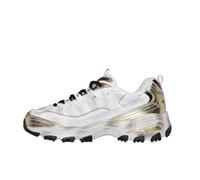 Skechers Sneaker D'Lites Sweet Moments Donna, Multi Trim in Pelle Bianca, 39 EU
