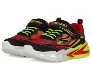Skechers Sneaker Flex-Glow Ultra Bambino, Nero/Rosso, 13 Little Kid