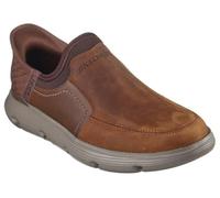 Skechers Sneaker Garza Dorado Uomo, Pelle Marrone Scuro., 48.5 EU