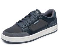 Skechers Sneaker League Imperion Uomo, Pelle Nera Mesh Grigio Pu, 41.5 EU