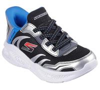 Skechers Sneaker Meteor-Lights-Brisk Bambino, Argento/nero., 13 Little Kid