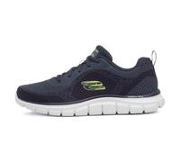 Skechers Sneaker Track Glendor Uomo, Navy Knit Lime Pu, 43 EU