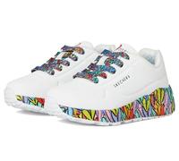 Skechers Sneaker Uno Lite Subtle Love, da Ragazza, Bianco Sintetico Multi Trim, 13.5 UK Child