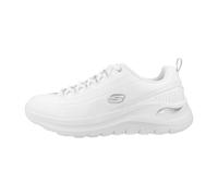 Skechers Sneaker da Donna Arch Fit 2.0 Star Bound, Pelle Bianca con Finiture argentate, 36 EU