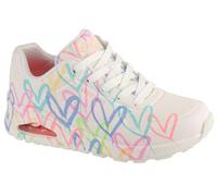 Skechers Sneakers da Donna Uno-Spread The Love, Turchese Bianco Multicolore, 36 EU