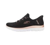 Skechers Slip-Ins Summits Vegan Fashion Trainers Nero Rosa Oro Donna - 37 EU