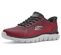Skechers Sneakers Track REVNO da Uomo, Rosso/Nero, 40
