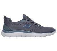 Skechers Sneakers Uomo Memory Foam Summits Tallo Elastiche Grigio Taglia UK