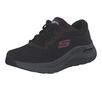 Skechers Sneakers Uomo, Rete Nera Sintetica con Finiture Rosse, 44 EU