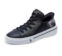 Skechers Snoop Dogg: Snoop One-Og - Sneaker da Uomo, Senza Lacci, Mani libere, Nero/Bianco, 44 EU