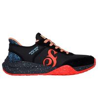 Skechers Snoop Frenzy Evader Slip-Ins, Scarpe da Ginnastica Uomo, Black Duraleather/Orange And Blue Trim/Me, 41.5 EU