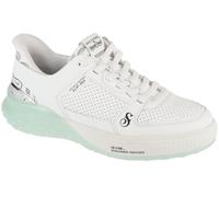 Skechers Snoop Sizzle Toke Slip-Ins, Scarpe da Ginnastica Uomo, White Leather/Ice Blue Trim, 46 EU