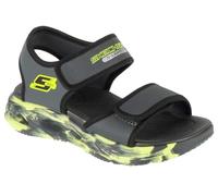 Skechers Sola Glow Sandal, Carbone/Nero, 30 EU
