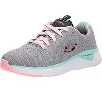 Skechers Solar Fuse Brisk Escape, Sneakers Bambine e ragazze, Gray Knit Mesh Black Pink Mint Trim Gymt, 33 EU