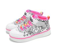 Skechers Sport Court 92-Color Me Kicks White Pink Kids Preschool 302213-LWMLT