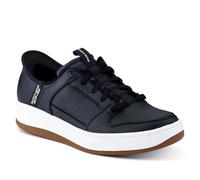 Skechers Handfree Slip-in Sport Court 92 Distown, Scarpe da Ginnastica Uomo, Finitura Naturale in Pelle Nera, 39.5 EU