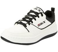 Skechers Sport Court 92 Ottoman, Sneaker Uomo, Finitura Nera Duraleather Bianca, 39.5 EU