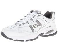 Skechers Sport Men's Vigor 2.0 Serpentine Memory Foam Sneaker,White/Charcoal,11 M US
