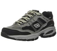 Skechers Sport Men's Vigor 2.0 Trait Memory Foam Sneaker, Charcoal/Black, 7.5 M US
