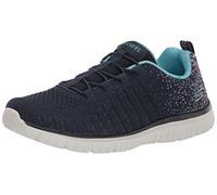 Skechers Sport Virtue Fashion Sneaker da Donna, Blu Navy/Blu, 7.5 Wide