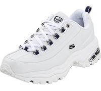 Skechers Sport Women's Premium Sneaker,White/Navy,6 M US