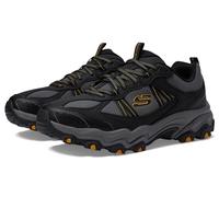 Skechers Resistenza a, Trekking Low Cut Uomo, Nero Sintetico Maglia Carbone Trim, 42.5 EU