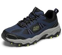 Skechers Stamina at Upper Stitch, Trekking Low Cut Uomo, Navy Synthetic/Mesh/Black Trim, 47.5 EU