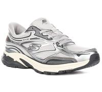 Skechers Stamina Sport Knit Upper Slip On Scarpe Da Donna In Argento EU37-41