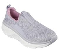 Skechers Stato, D'LUX Walker 2.0 Bold State Donna, Grigio Maglia Rosa Trim, 40 EU