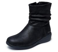 Skechers Stivaletti Arya-Fashionista Donna, Nero/nero, 36.5 EU