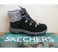 Skechers Trego Falls Finest, Stivaletti Donna, Nero Black Suede Nylon, 40 EU